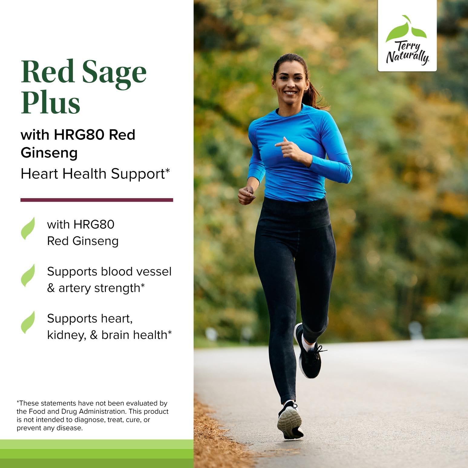 Terry Naturally Red Sage Plus textura del polvo herbal para apreciar calidad del extracto