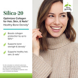 Terry Naturally Silica-20 primer plano de una tableta para ver tamaño y forma