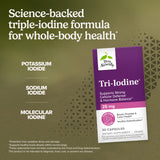 Terry Naturally Tri-Iodine textura del contenido cercano para ver pureza