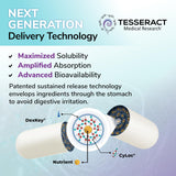 Tesseract ProButyrate cápsula en mano ilustrando fácil administración y dosificación fiable