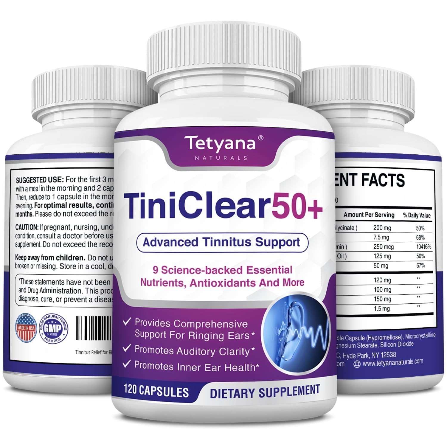 Tetyana naturals frente del envase que muestra la marca y beneficios clave