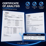 Tewuky etiqueta con ingredientes y concentración por porción clara