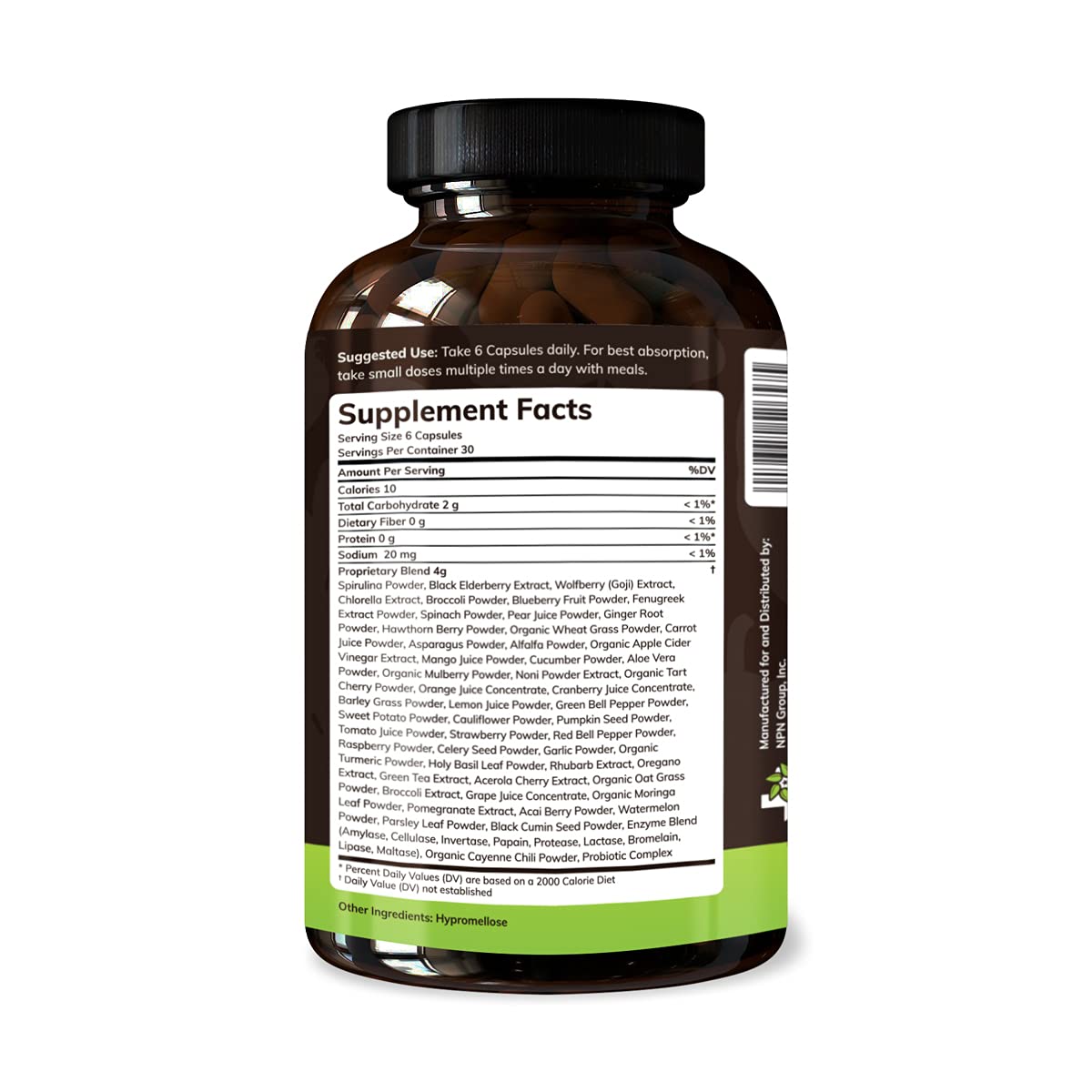 Texas SuperFood textura del polvo interior, evidencia de ingredientes crudos