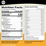 TGS Nutrition polvo textura cercana que indica mezcla fina y suave