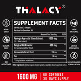 Thalacy cápsula blanda detalle de textura, fácil de tragar y dosificar