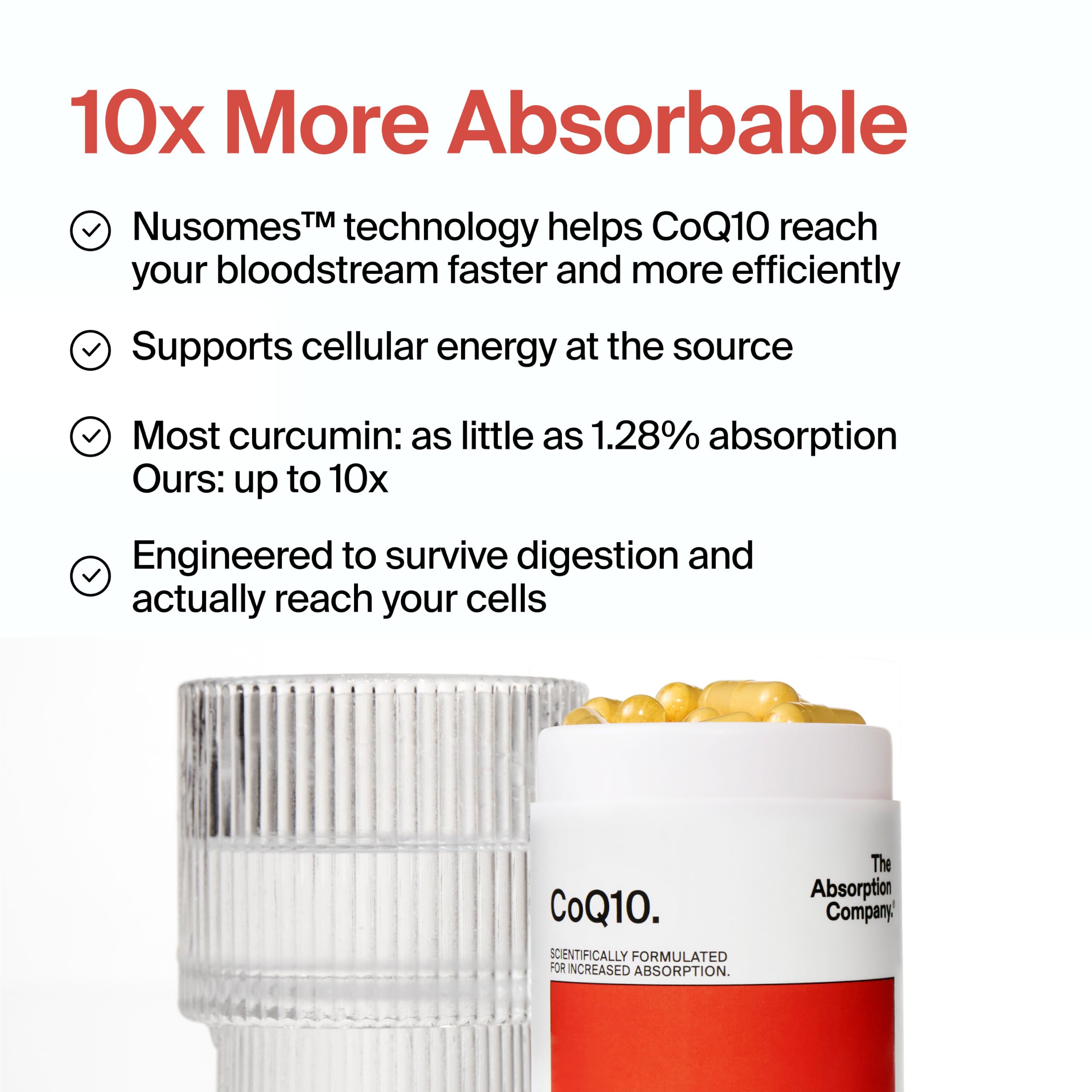 The Absorption Company textura de cápsula vegana vista cercana y fácil absorción
