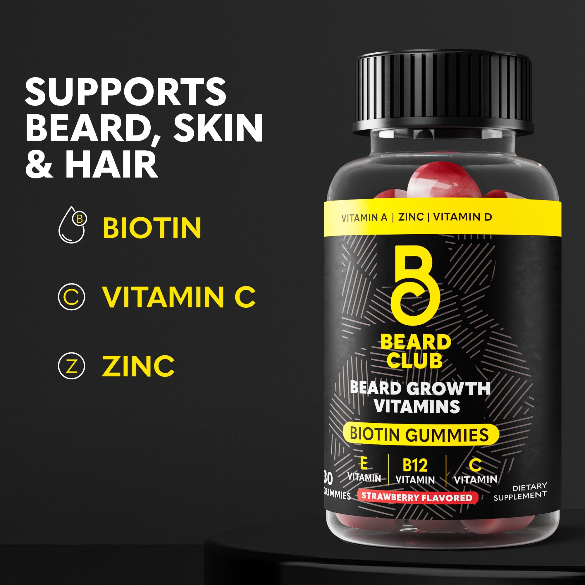 The Beard Club gominola en boca facilita la toma diaria con buen sabor