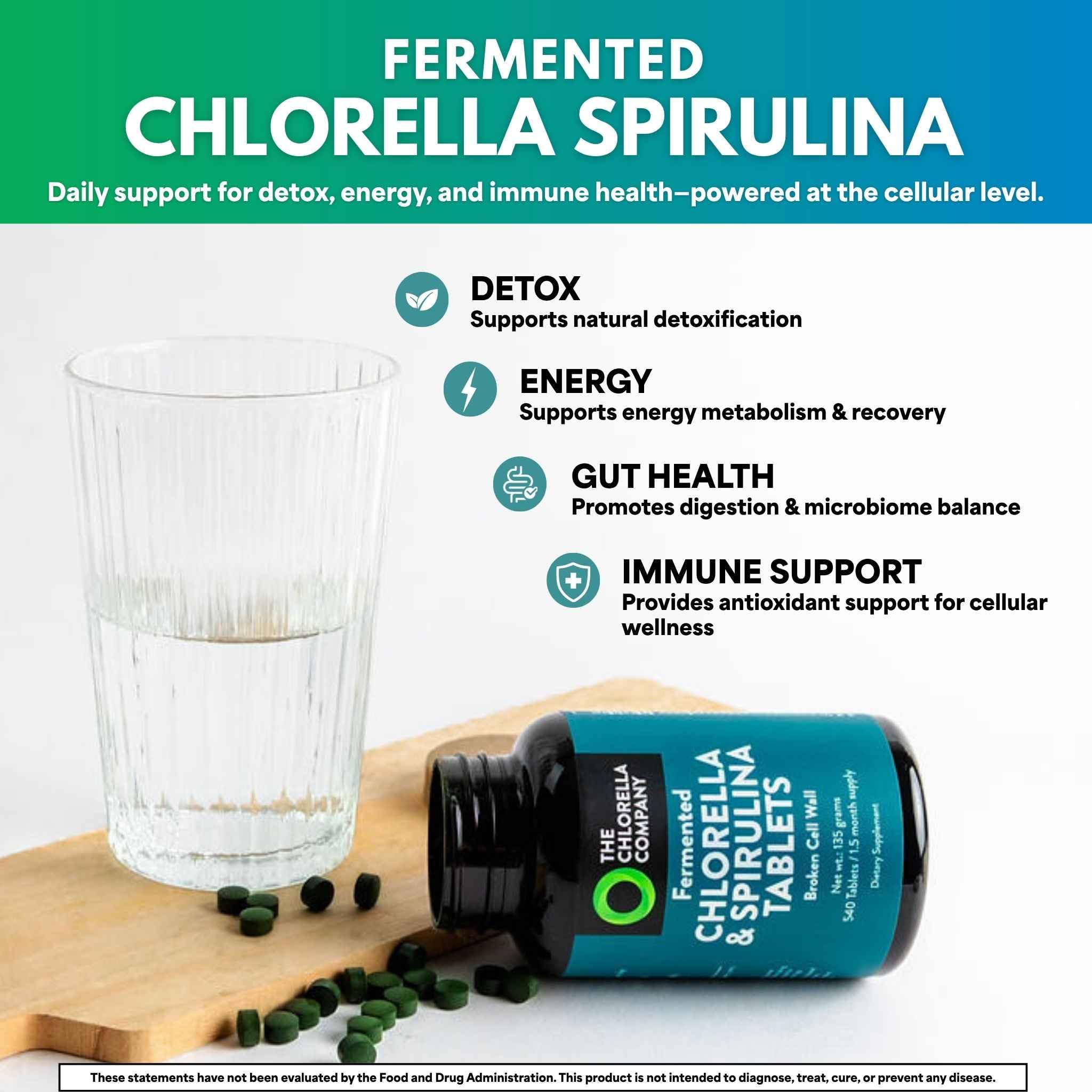 The Chlorella Company primer plano de textura del polvo para evidencia de pureza