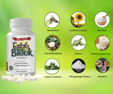 The Delgado Protocol for Health: envase Estroblock PRO abierto mostrando cápsulas vegetarianas