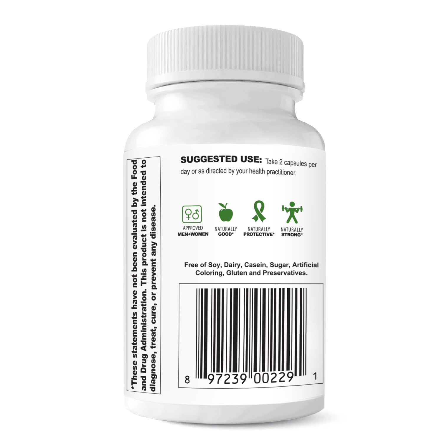 The Delgado Protocol for Health: etiqueta de Estroblock PRO con lista de ingredientes y sin soja