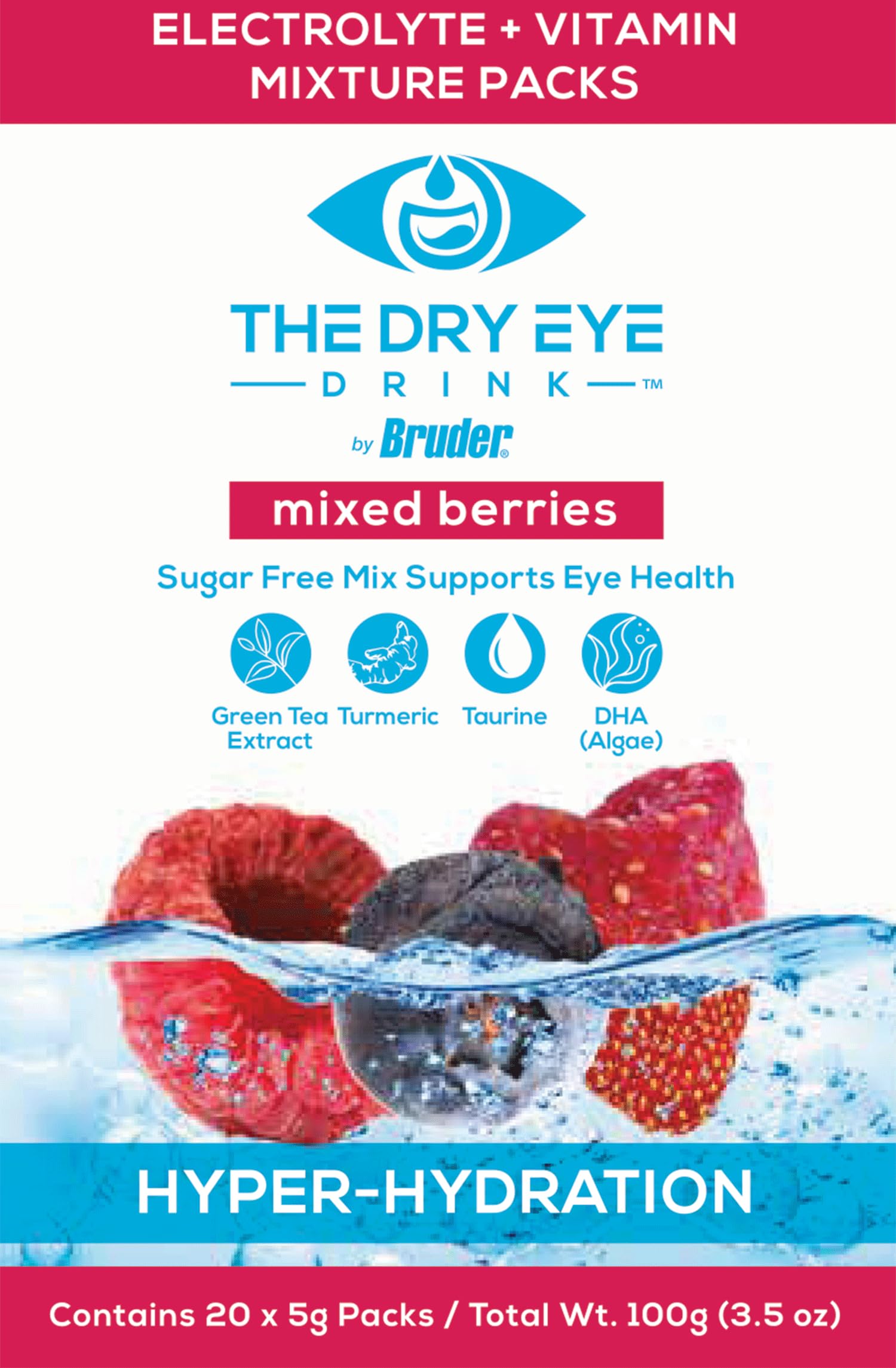 The Dry Eye Drink primer plano del polvo mixto con apariencia fina y uniforme