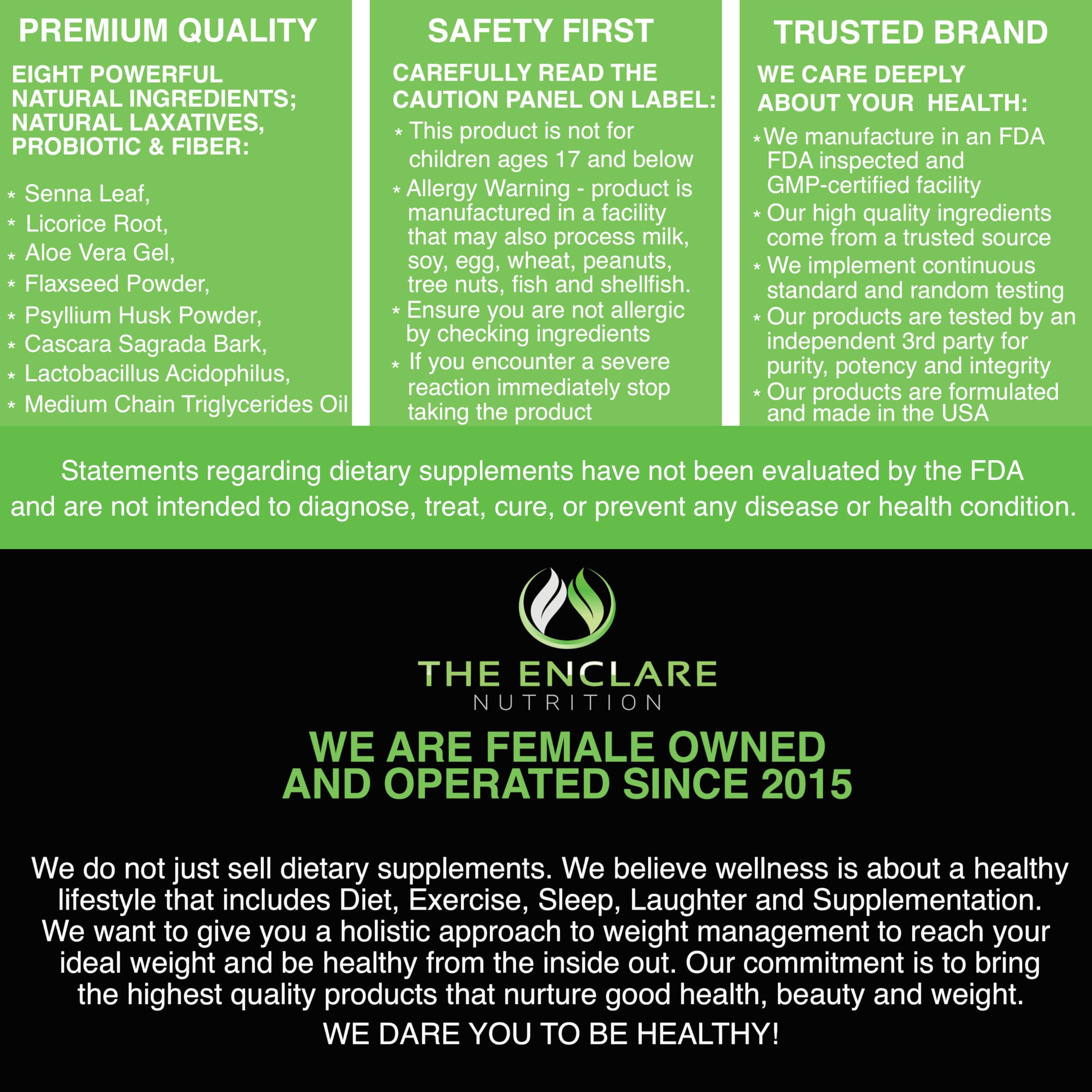 THE ENCLARE NUTRITION sello GMP y fabricación para confianza en calidad