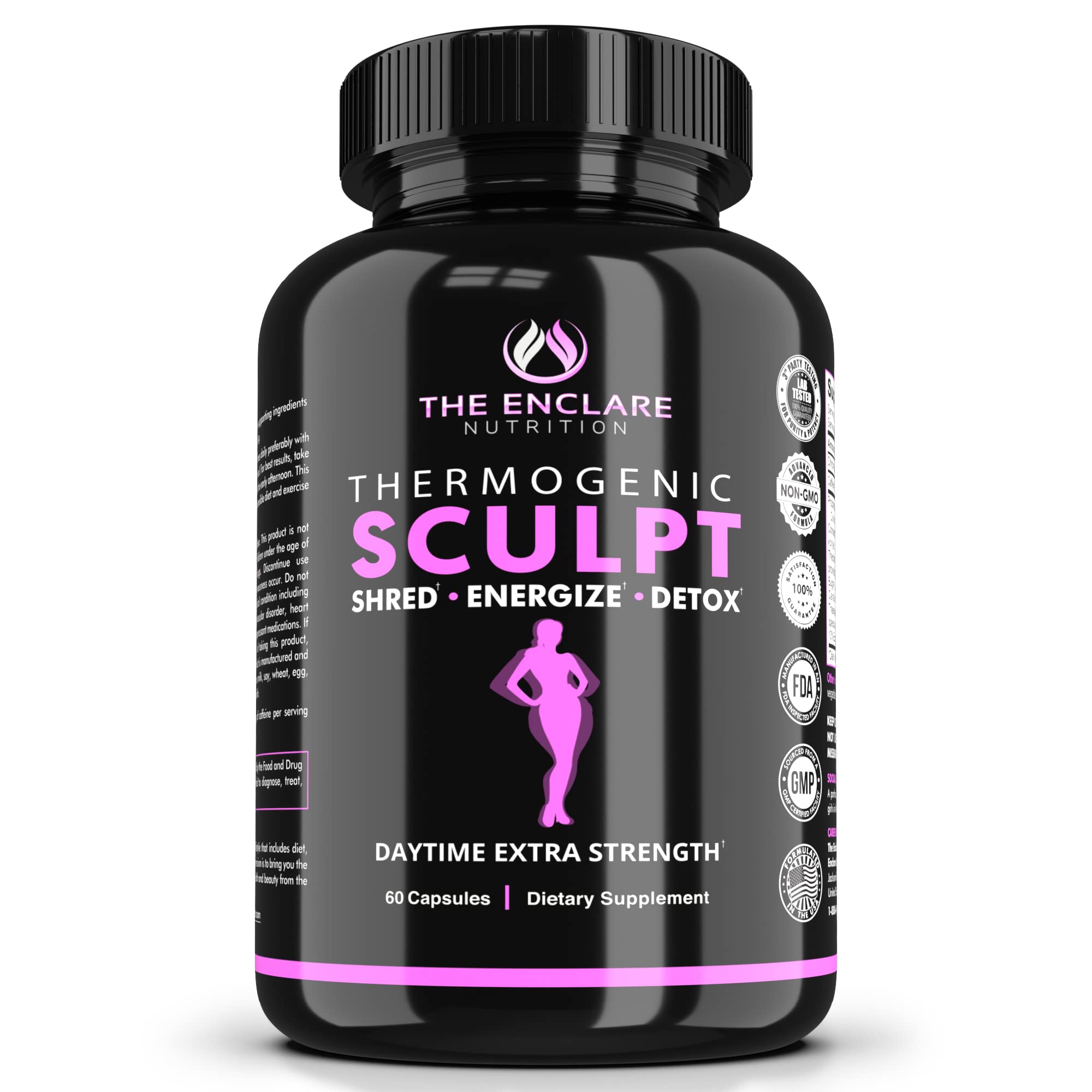 THE ENCLARE NUTRITION frasco Sculpt al frente mostrando etiqueta clara