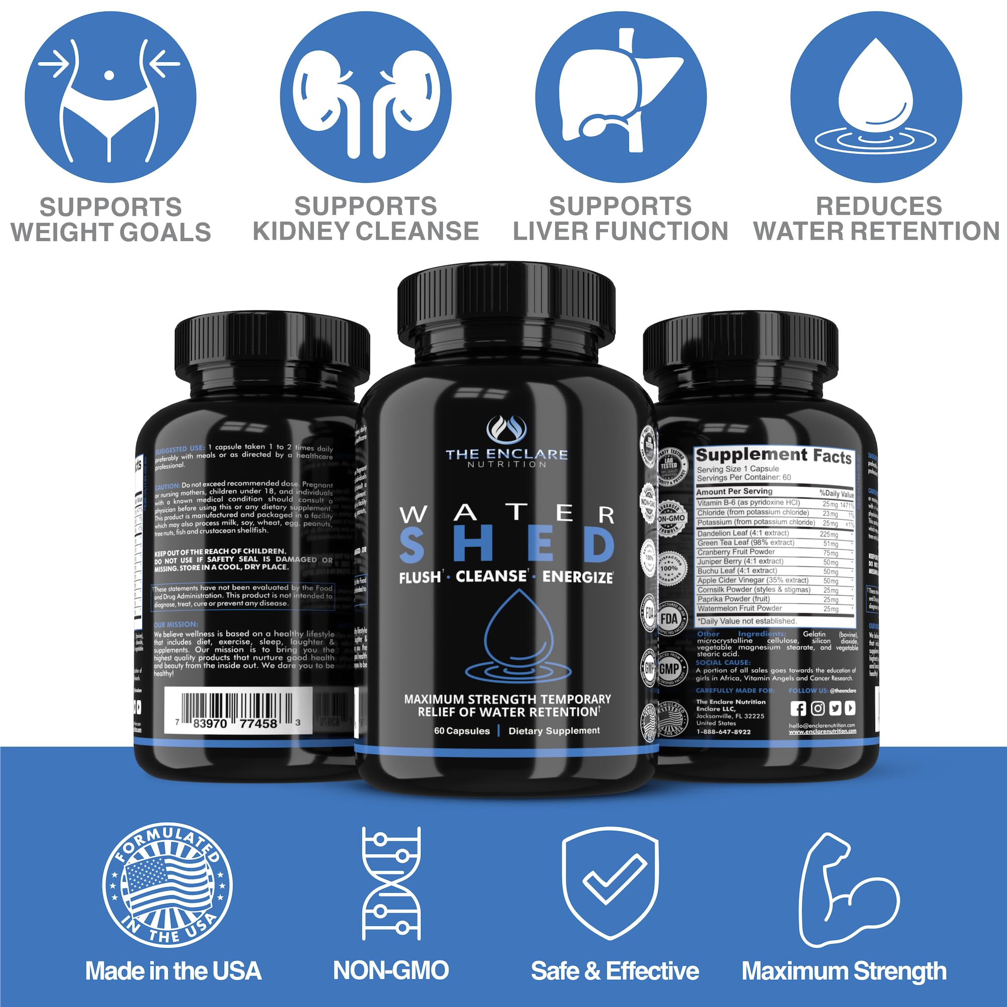 THE ENCLARE NUTRITION cápsula en primer plano que muestra tamaño y fácil ingestión