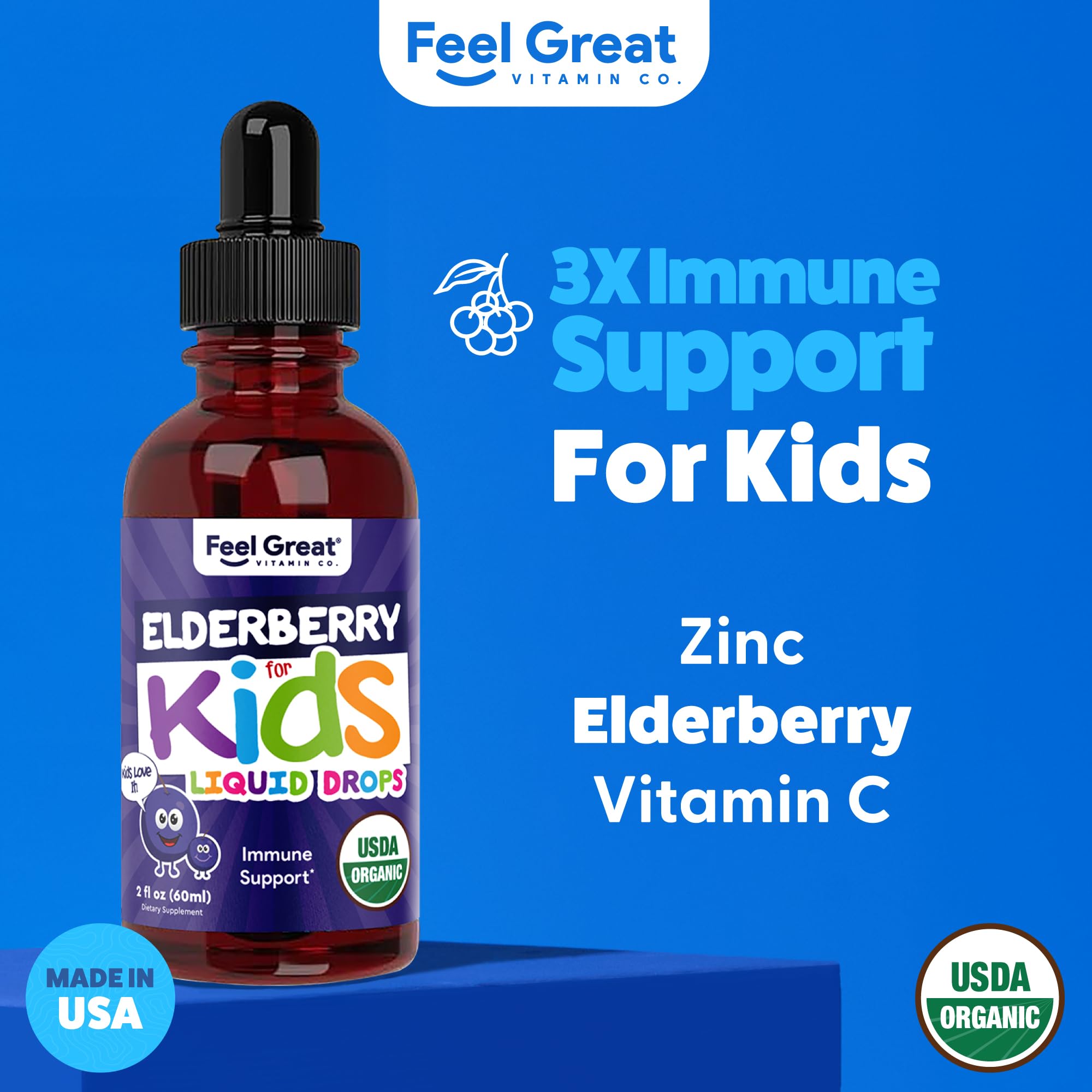 The Feel Great Vitamin Company ingredientes orgánicos en primer plano para confianza