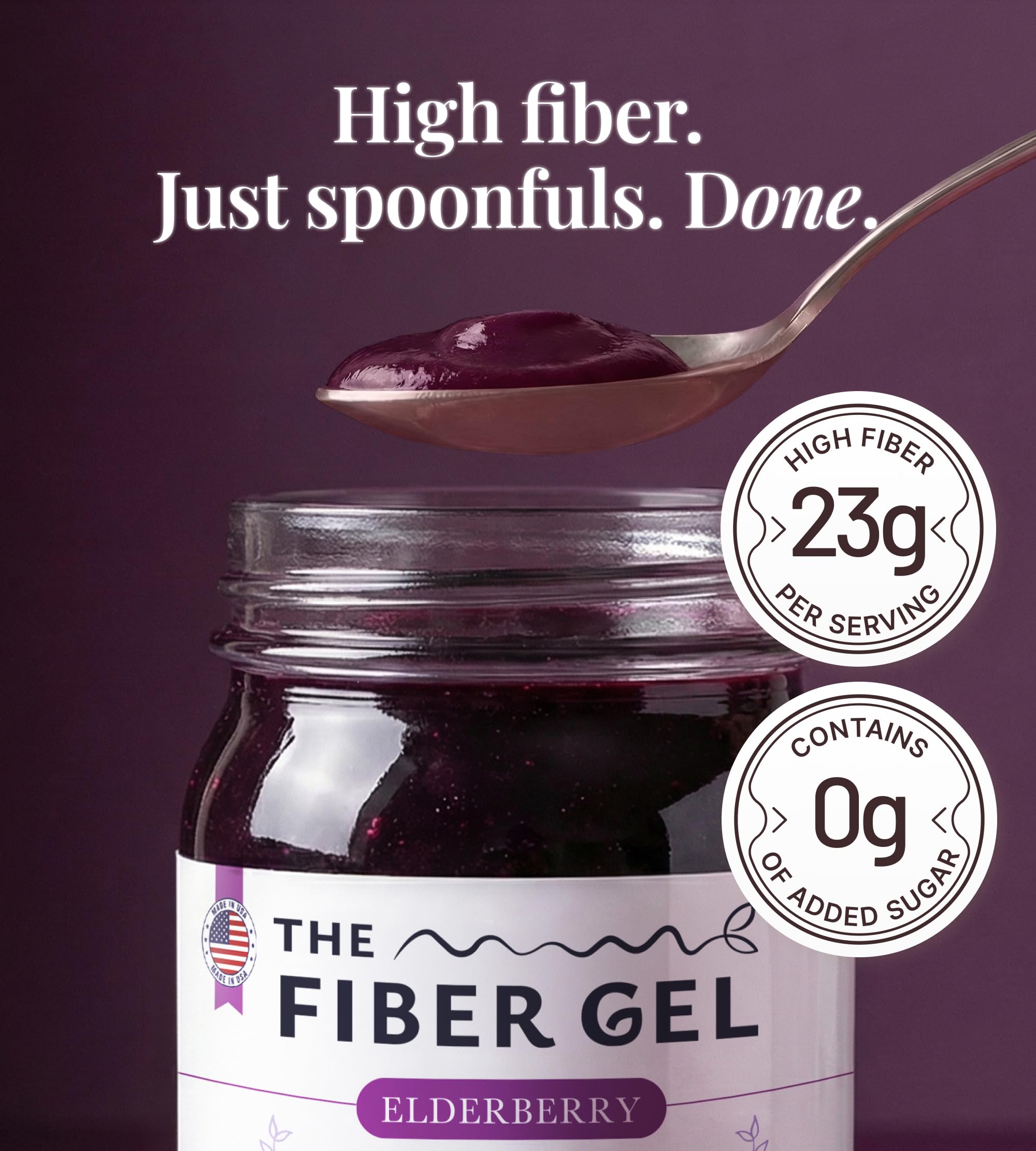 The Fiber Gel cuchara con gel lista para comer, beneficio de uso inmediato