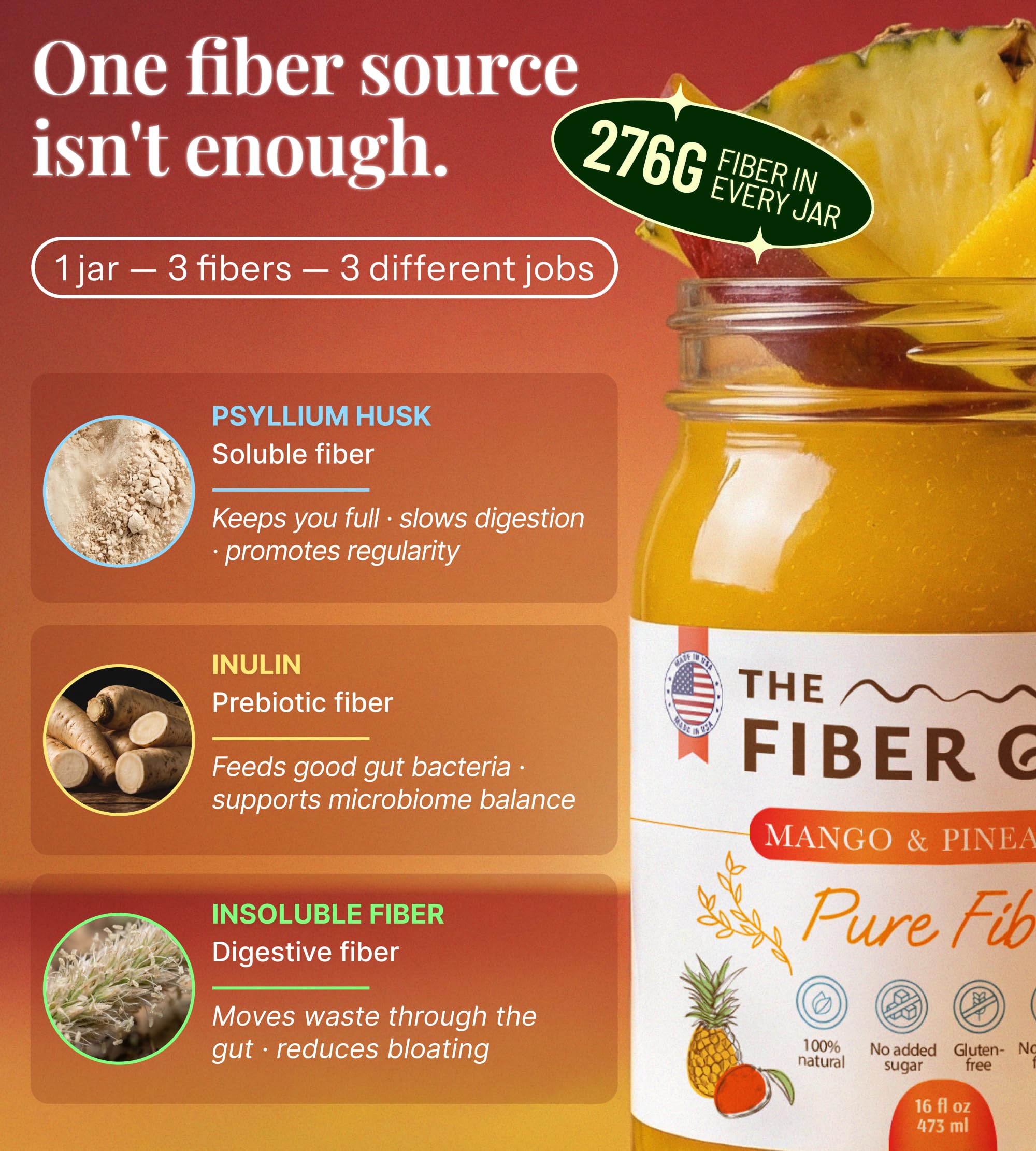 The Fiber Gel mezclado en yogur, añade textura y fibra prebiótica
