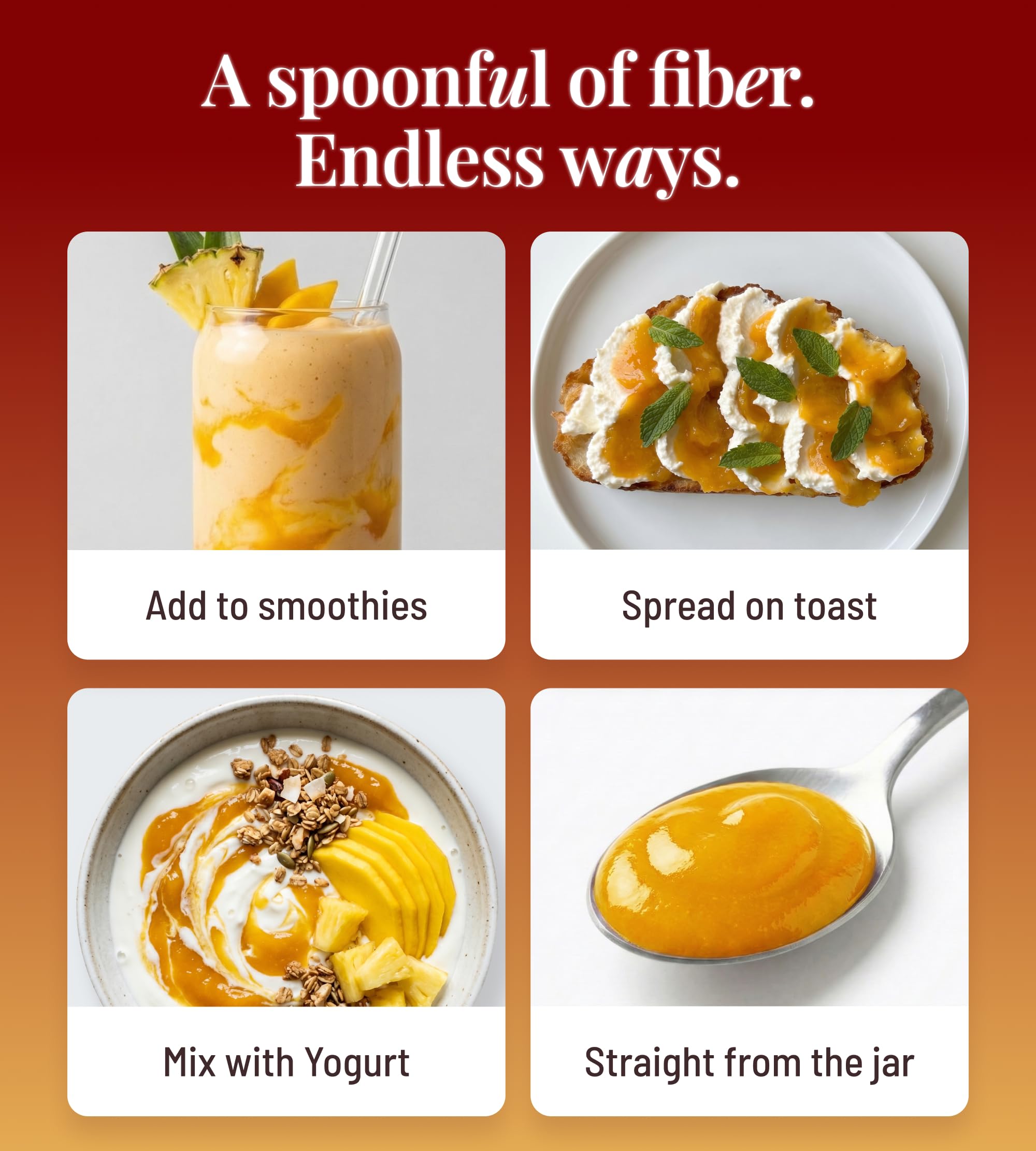 The Fiber Gel uso en mesa familiar para desayuno rápido y nutritivo