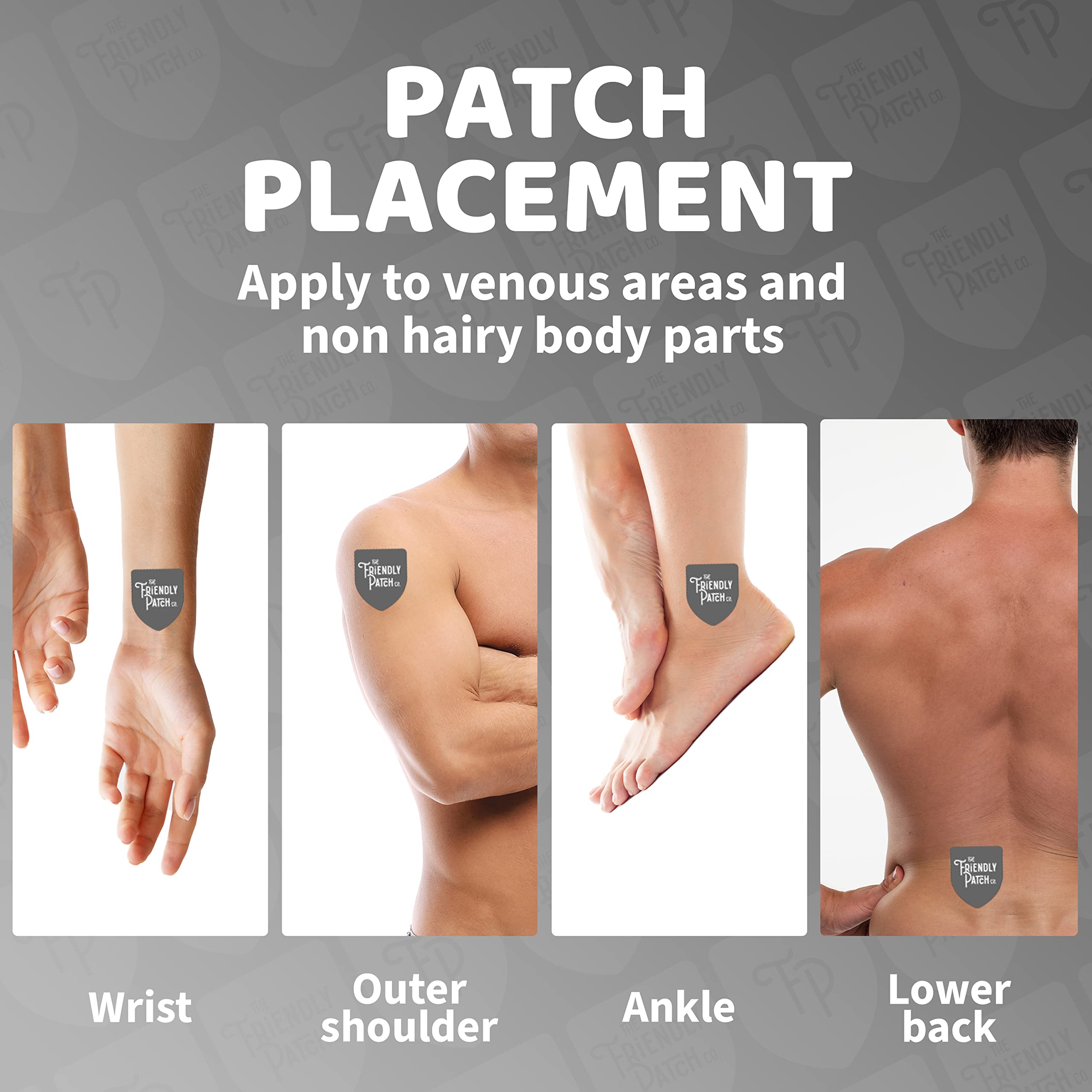 The Friendly Patch parche en mesita de noche en dormitorio transmitiendo calma