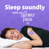 The Friendly Patch parche junto a mano para comparar tamaño y fácil portabilidad