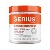 The Genius Brand frasco frontal con sabor Snow Cone y beneficio de claridad
