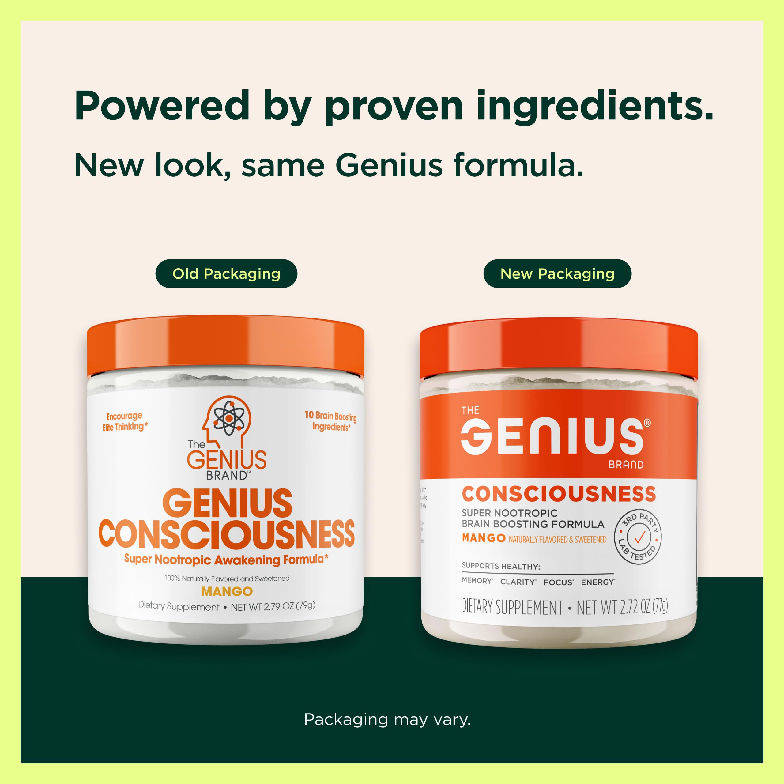 The Genius Brand textura del polvo en primer plano destacando mezcla fina y solubilidad