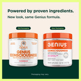 The Genius Brand textura del polvo nootrópico destacando apariencia fina y mezcla fácil