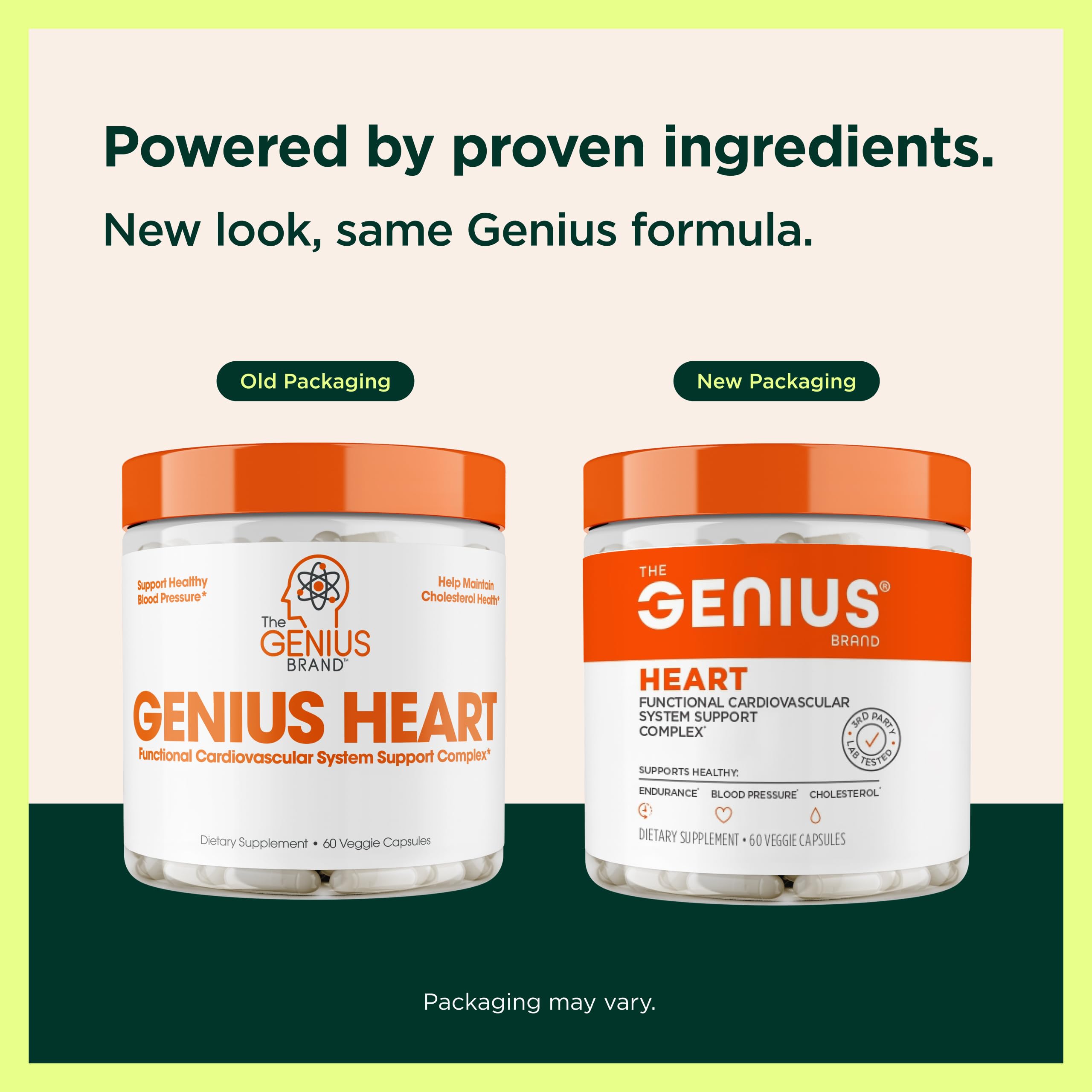 The Genius Brand textura de la cápsula vegetariana, visibilidad de pureza