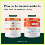 The Genius Brand atleta usando Genius Pre antes de entrenar, beneficio mejor enfoque