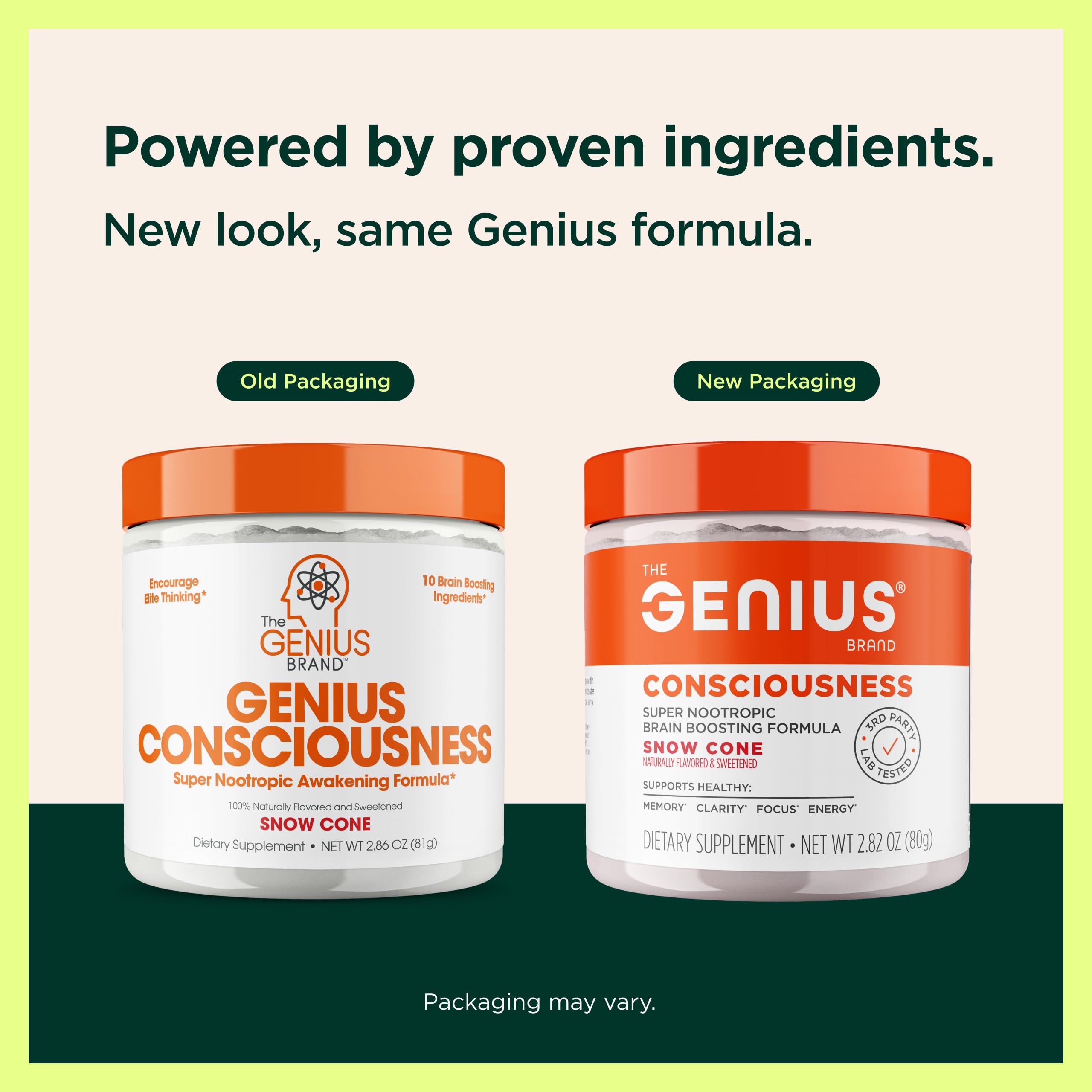 The Genius Brand polvo usado en escritorio para concentración prolongada
