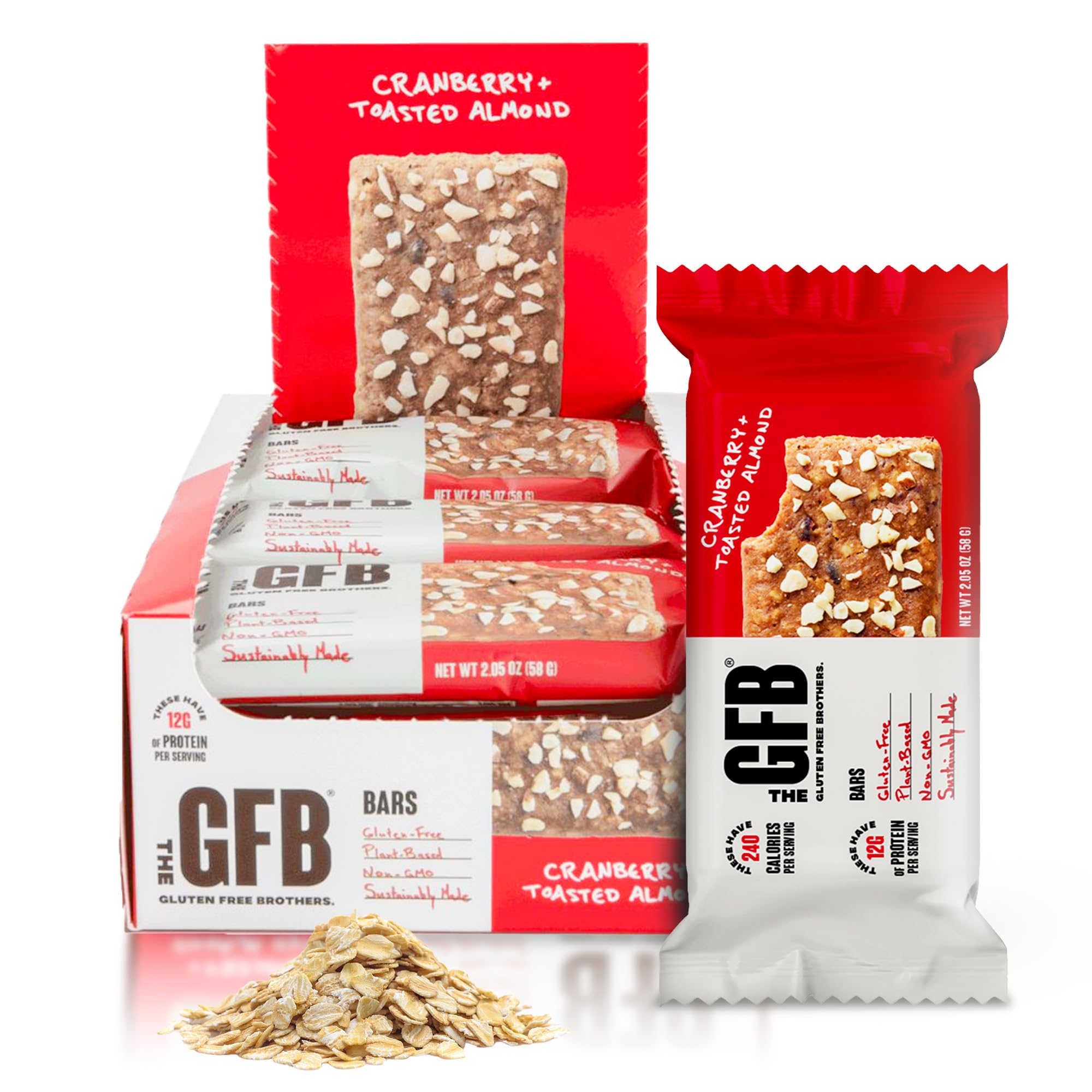 The GFB paquete frontal mostrando barras listas para llevar y conveniencia