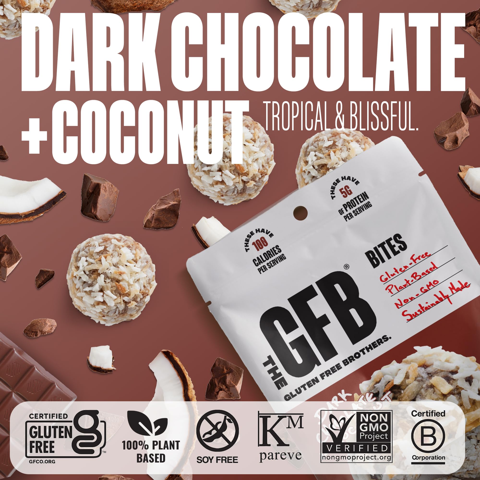 The GFB bocaditos en manos para llevar, conveniencia para viajes y snacks