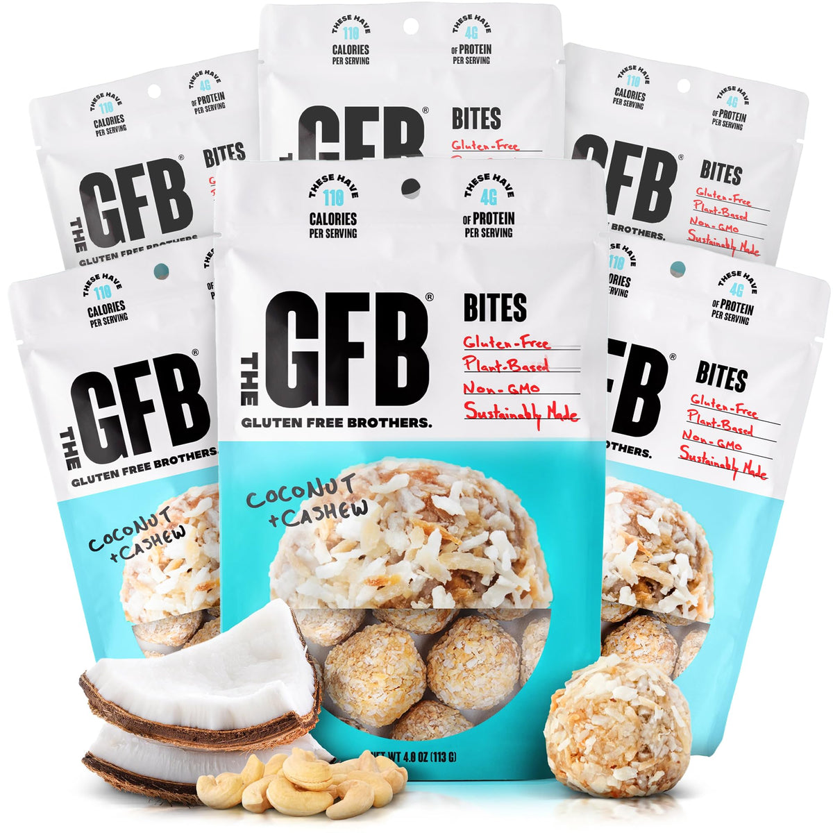 The GFB paquete frontal mostrando diseño y sellos de certificación