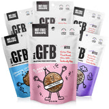 The GFB empaque frontal mostrando el pack variedad y conveniencia