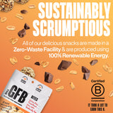 The GFB Dark Chocolate Coconut con trozos de coco visibles, sabor tropical y cacao