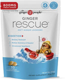 The Ginger People caja abierta con pastillas envueltas, comodidad para llevar