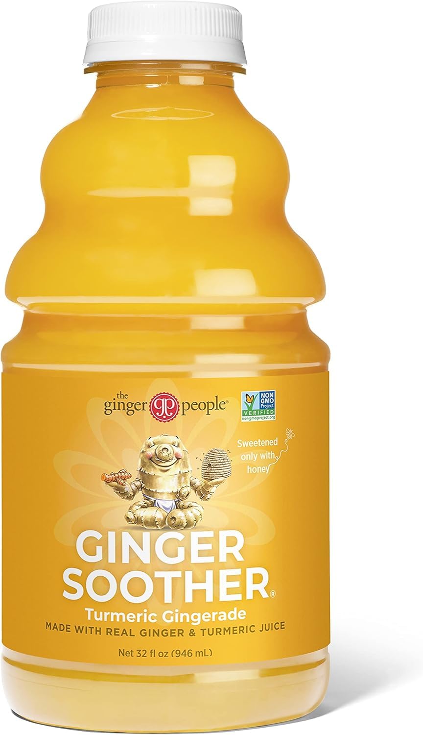 The Ginger People close-up del líquido mostrando color y textura natural
