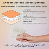 The Good Patch parche sobre la mano para comparar tamaño portátil