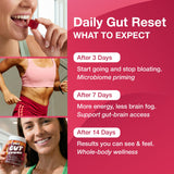 The Gut Gummy comparación de tamaño con moneda para escala clara