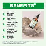 The Healthy Life 4 Me ingredientes en primer plano (chlorella, spirulina), beneficio nutrientes concentrados