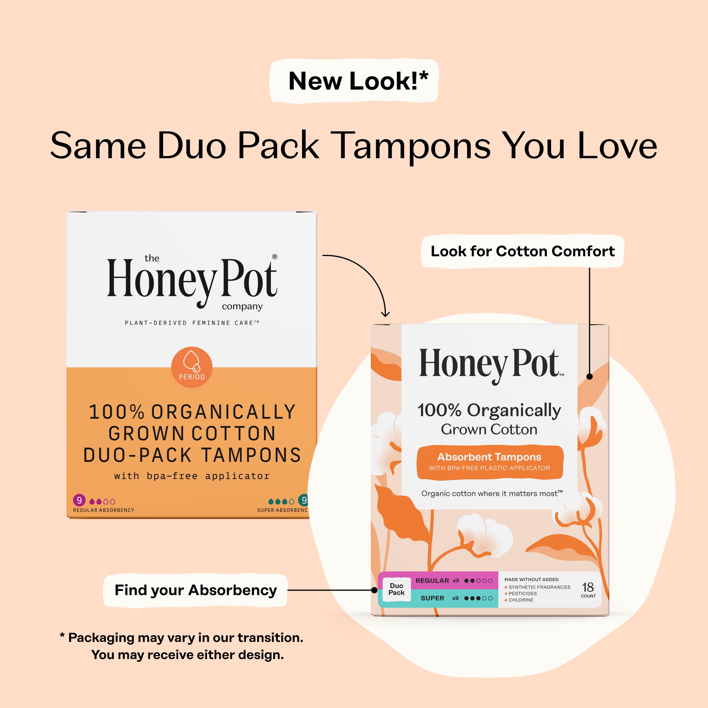 The Honey Pot Company aplicador texturizado primer plano, inserción más sencilla