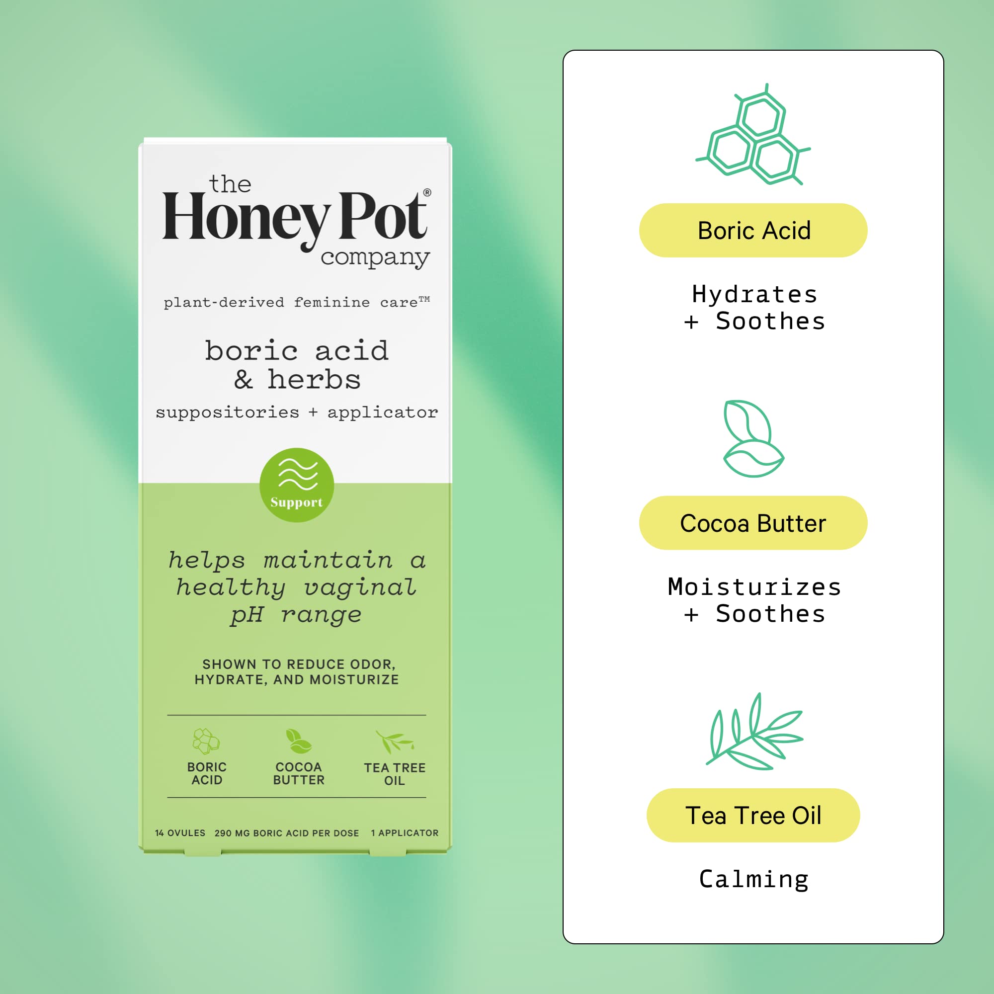 The Honey Pot Company aplicador limpio listo para inserción segura