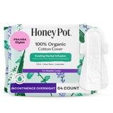 The Honey Pot Company paquete frontal mostrando 64 toallas y beneficios