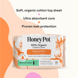 The Honey Pot Company protector colocado en ropa interior para discreción