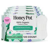 The Honey Pot Company caja frontal mostrando 120 unidades y beneficio de suministro prolongado
