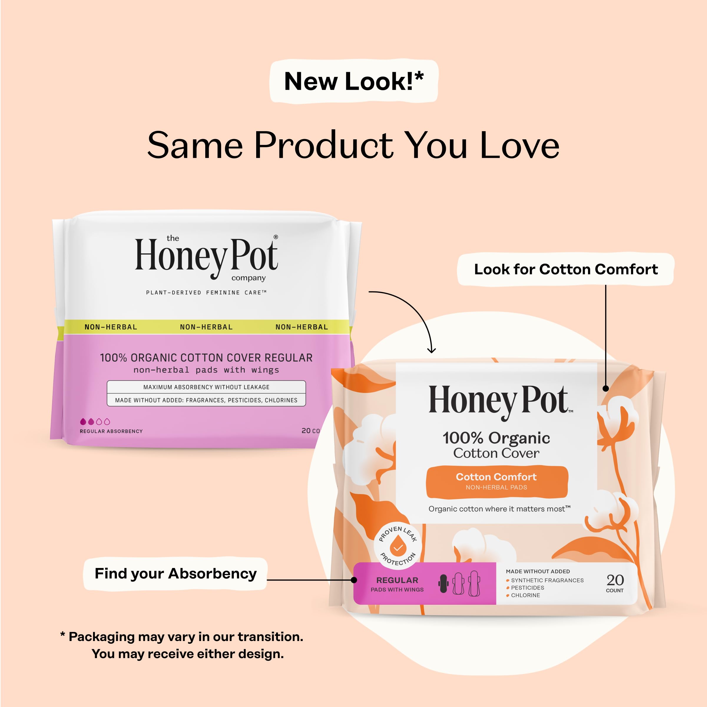 The Honey Pot Company enfoque en las alas que aseguran ajuste y menor movimiento