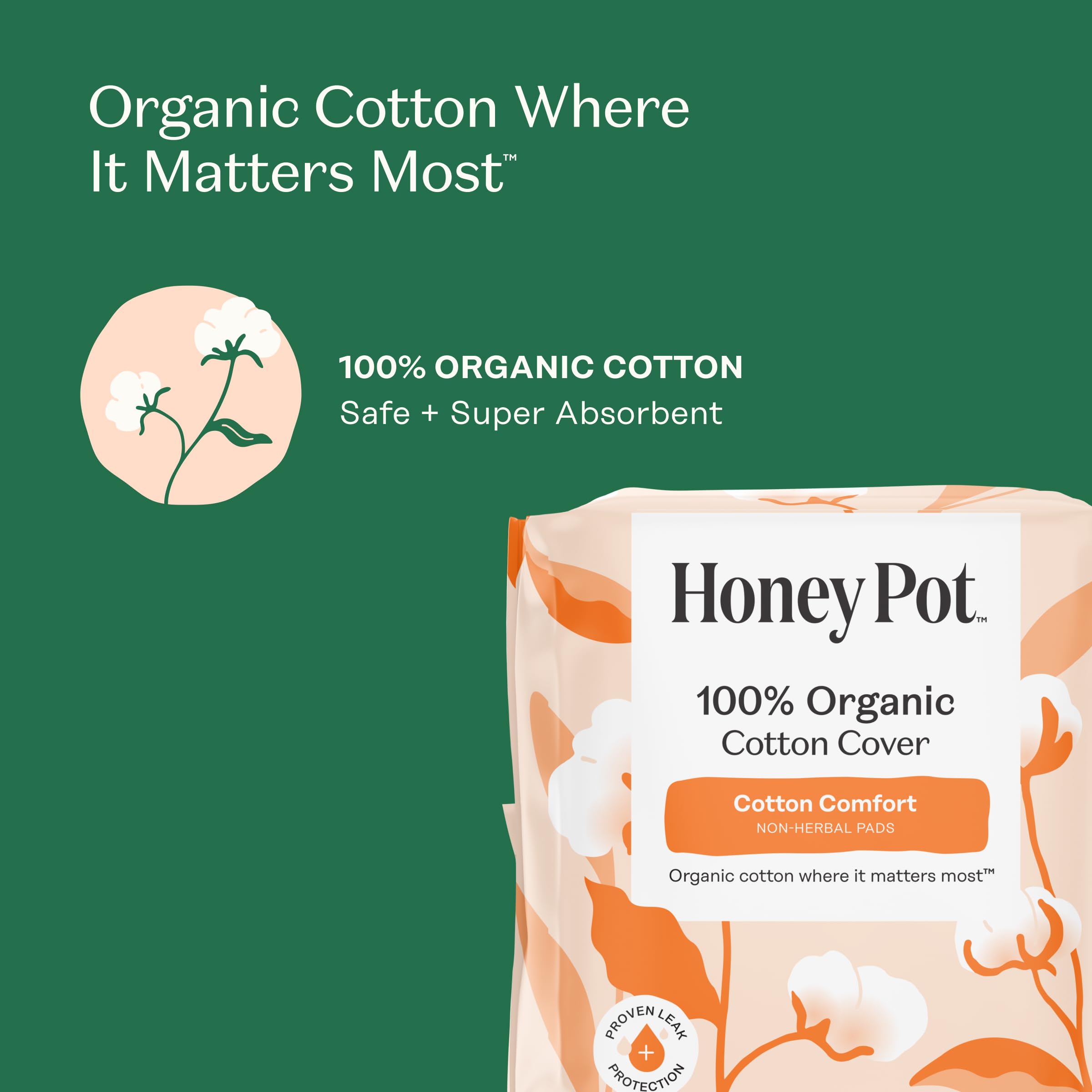 The Honey Pot Company detalle de cubierta de algodón orgánico suave
