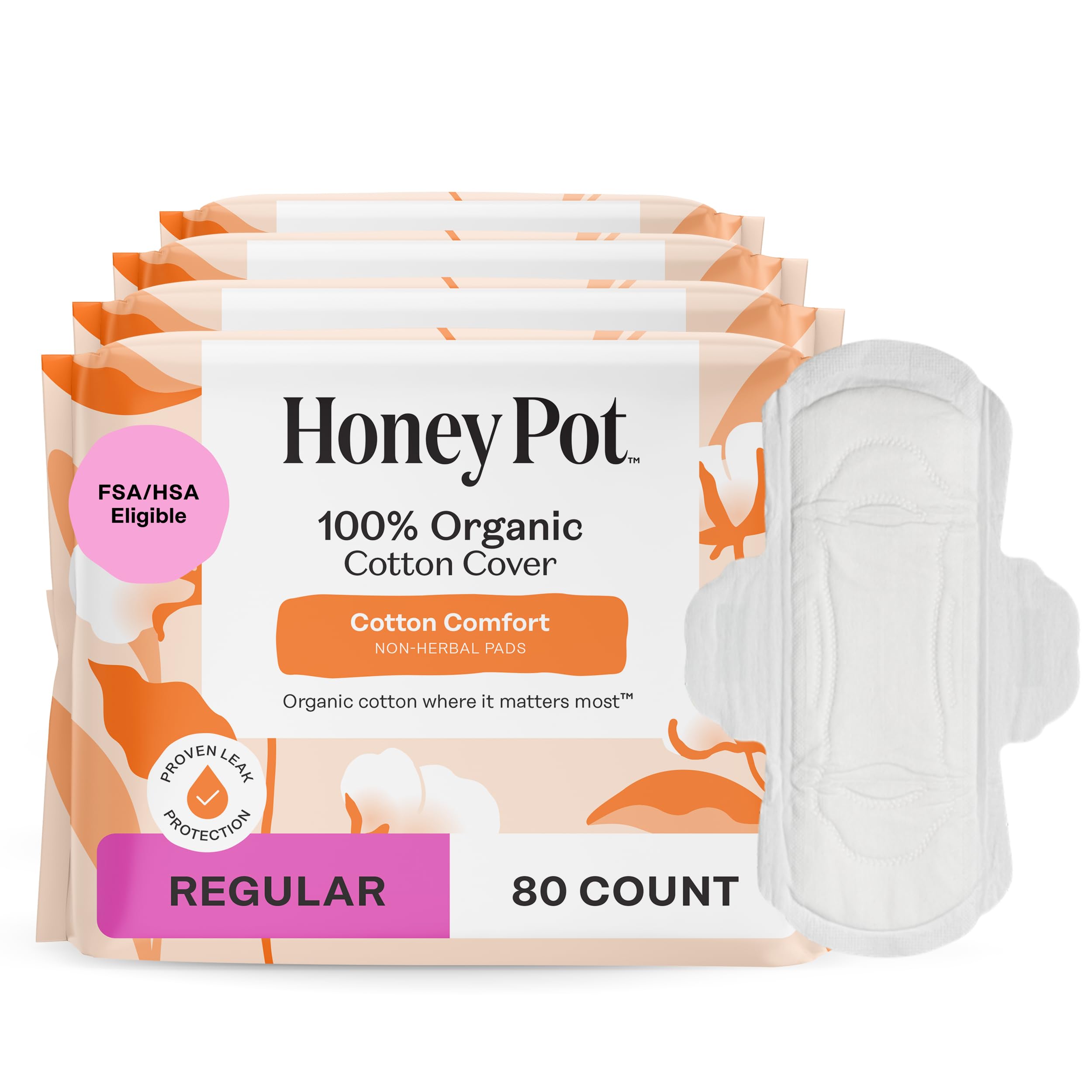 The Honey Pot Company empaque frontal mostrando 80 unidades y beneficios visibles