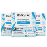 The Honey Pot paquete frontal Sensitive mostrando portabilidad y frescura