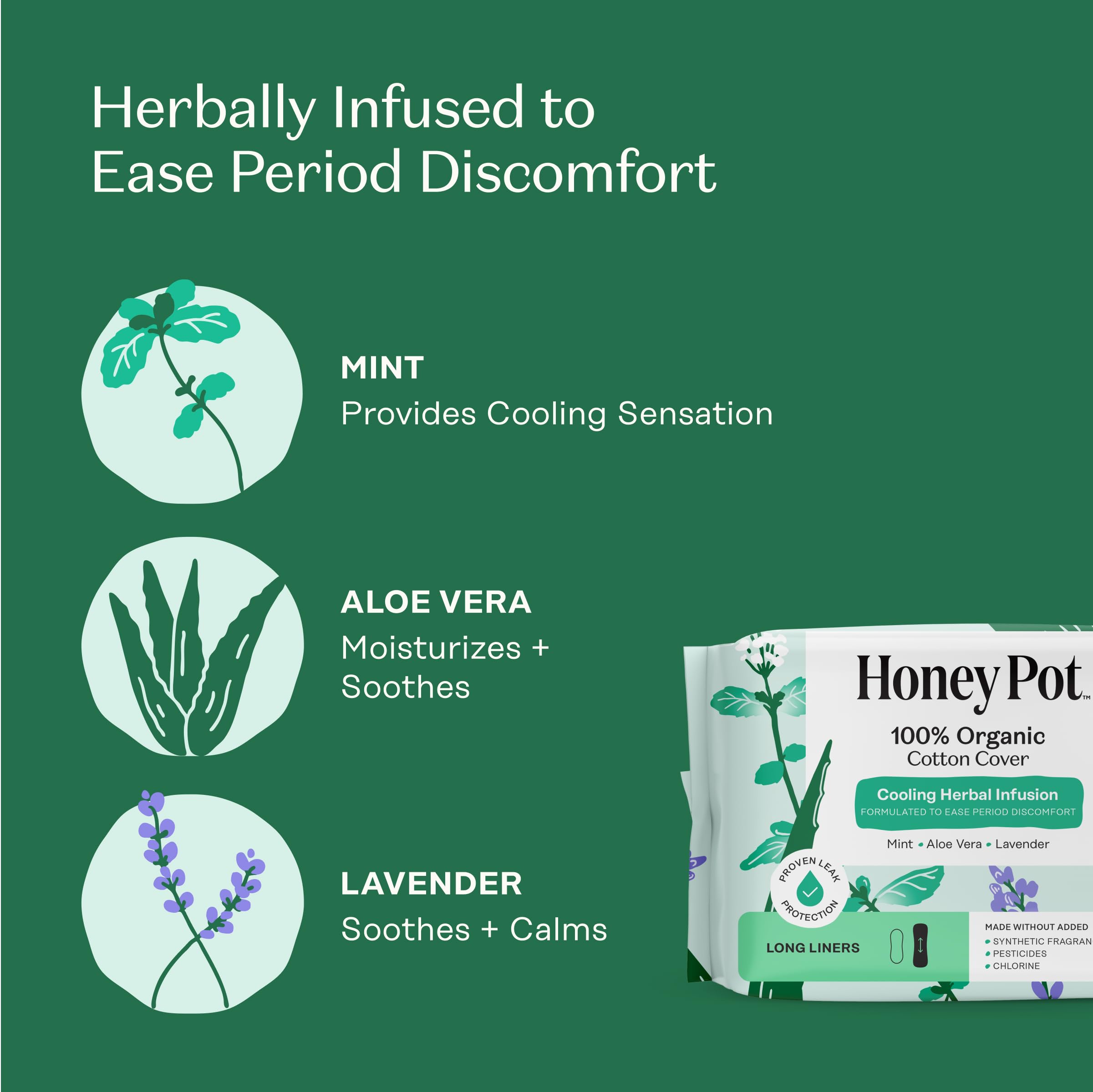 The Honey Pot Company protector en mano para comparar tamaño y facilidad de uso